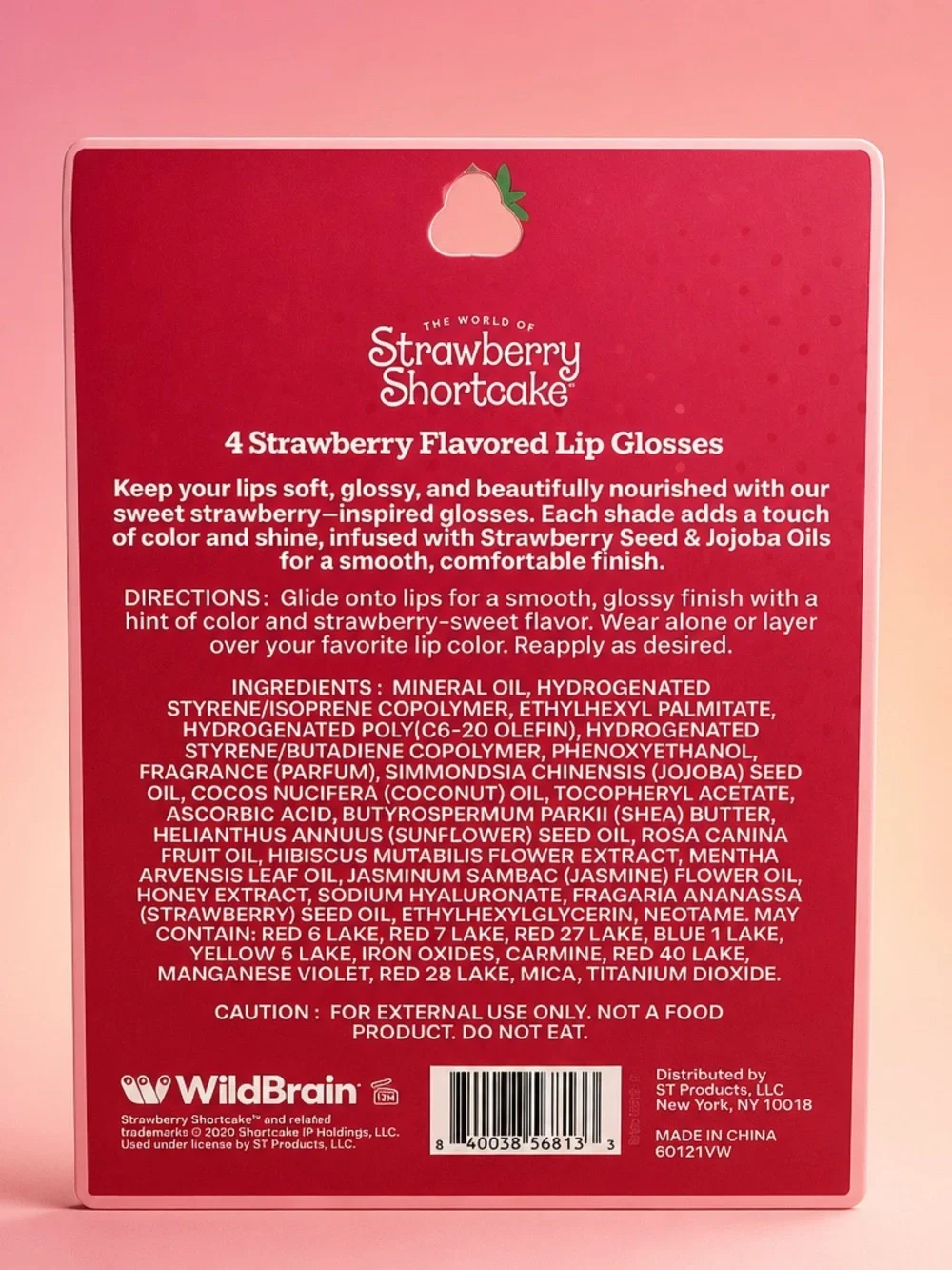 Strawberry Shortcake Lip Gloss Set 4 Pack Strawberry Flavor NIB